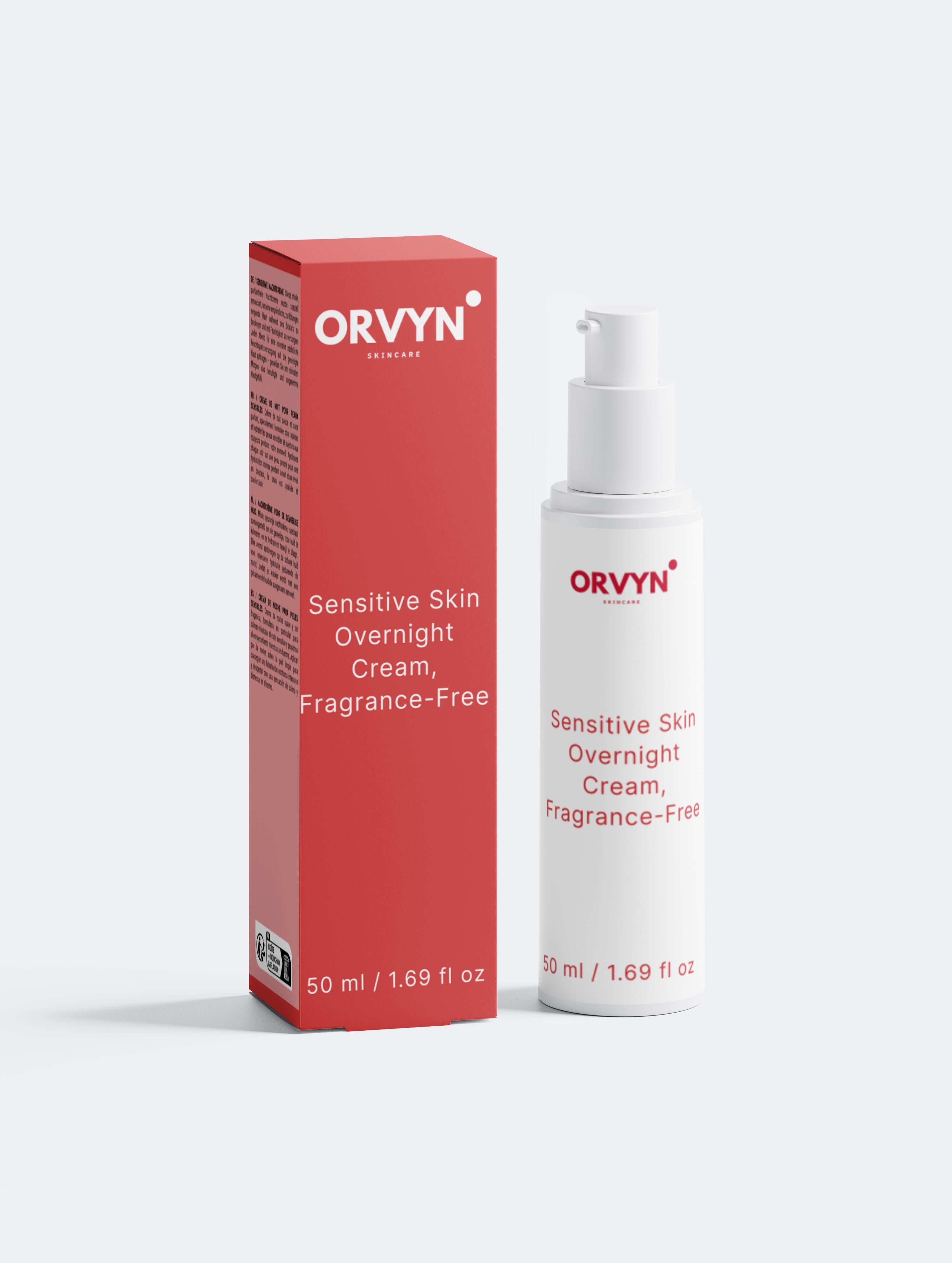 Sensitive Skin Overnight Cream, Fragrance-Free